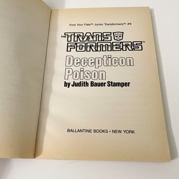The Transformers Deception Poison by Judith Bauer Stamper Book Flaws - Picture 10 of 16